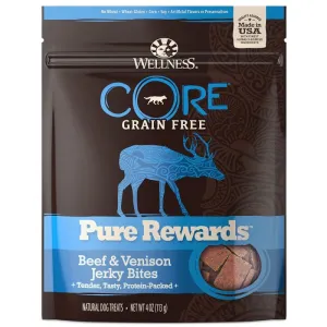 [20% OFF] Wellness Core Pure Rewards Beef & Venison Jerky Bites Dog Treats 4oz
