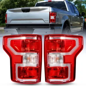2018-2020 Ford F150 Tail light Assembly Rear Lamp Replacement OE Style Red Housing with Bulbs and Harness Driver Passenger side