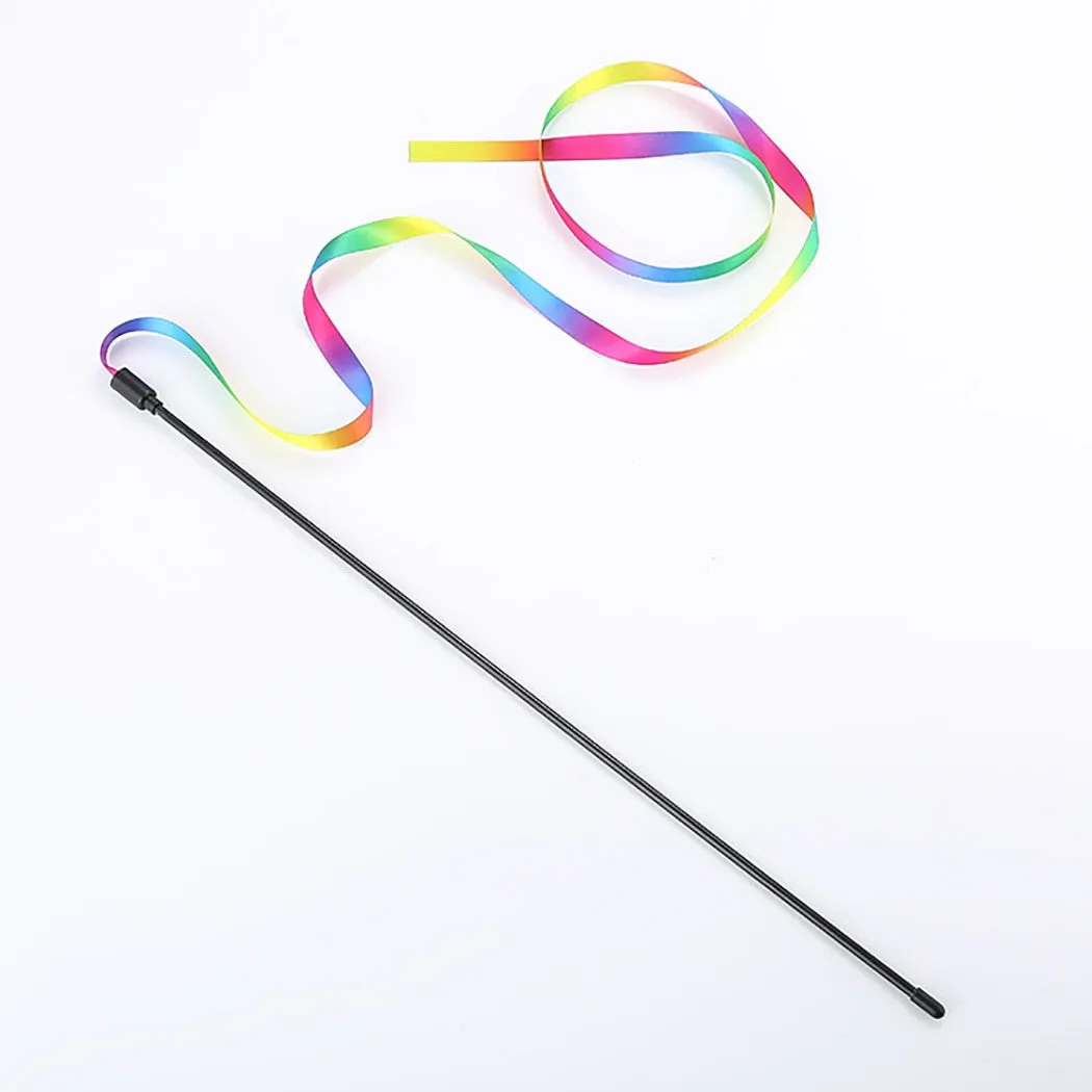 3 pieces Cat Toys Cute Funny Colorful Rod Teaser Wand