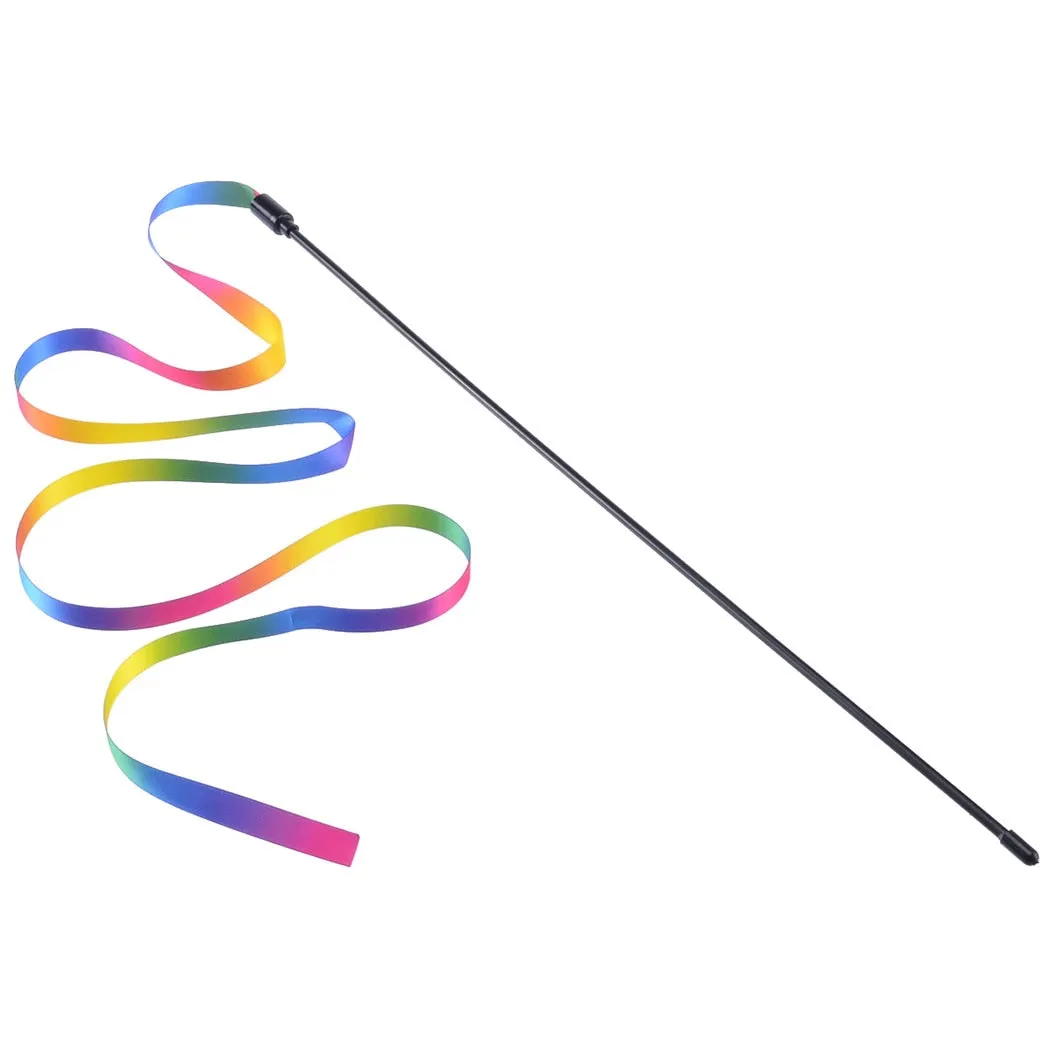 3 pieces Cat Toys Cute Funny Colorful Rod Teaser Wand