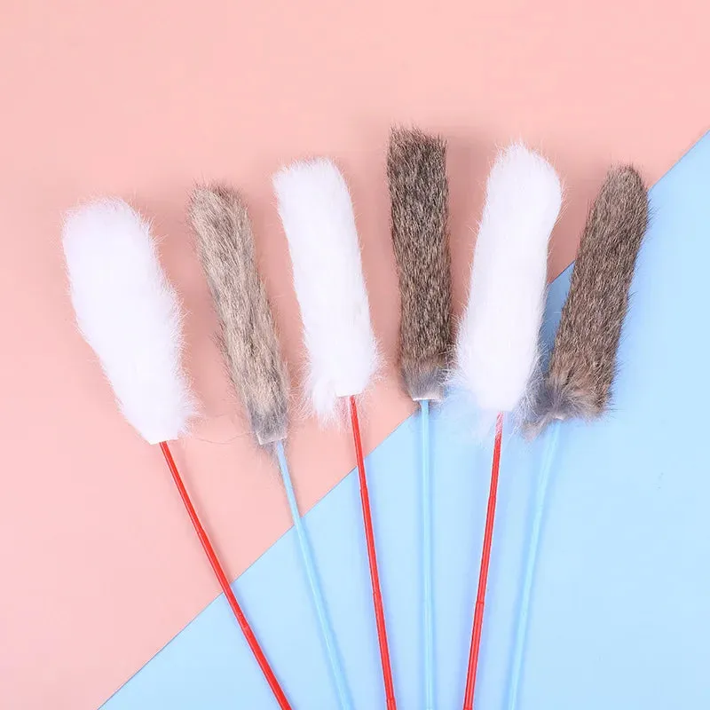 5 Cat Teaser Wand Set – Interactive Feather Toys with Bells