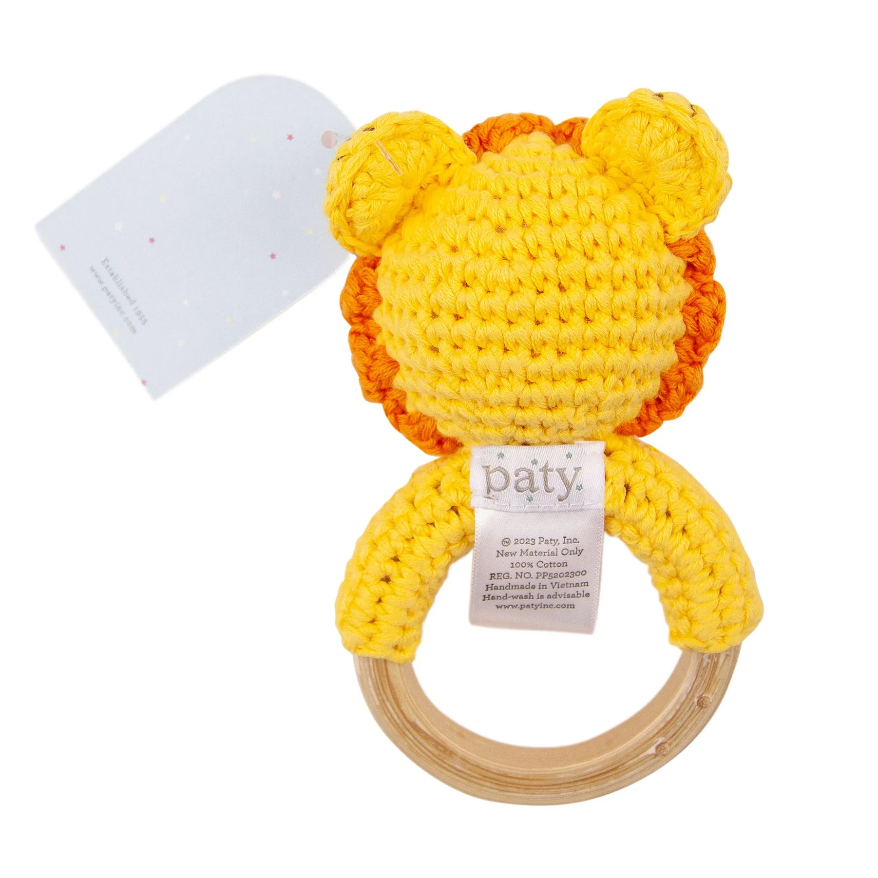 6" Paty Pal Rattle, Crocheted