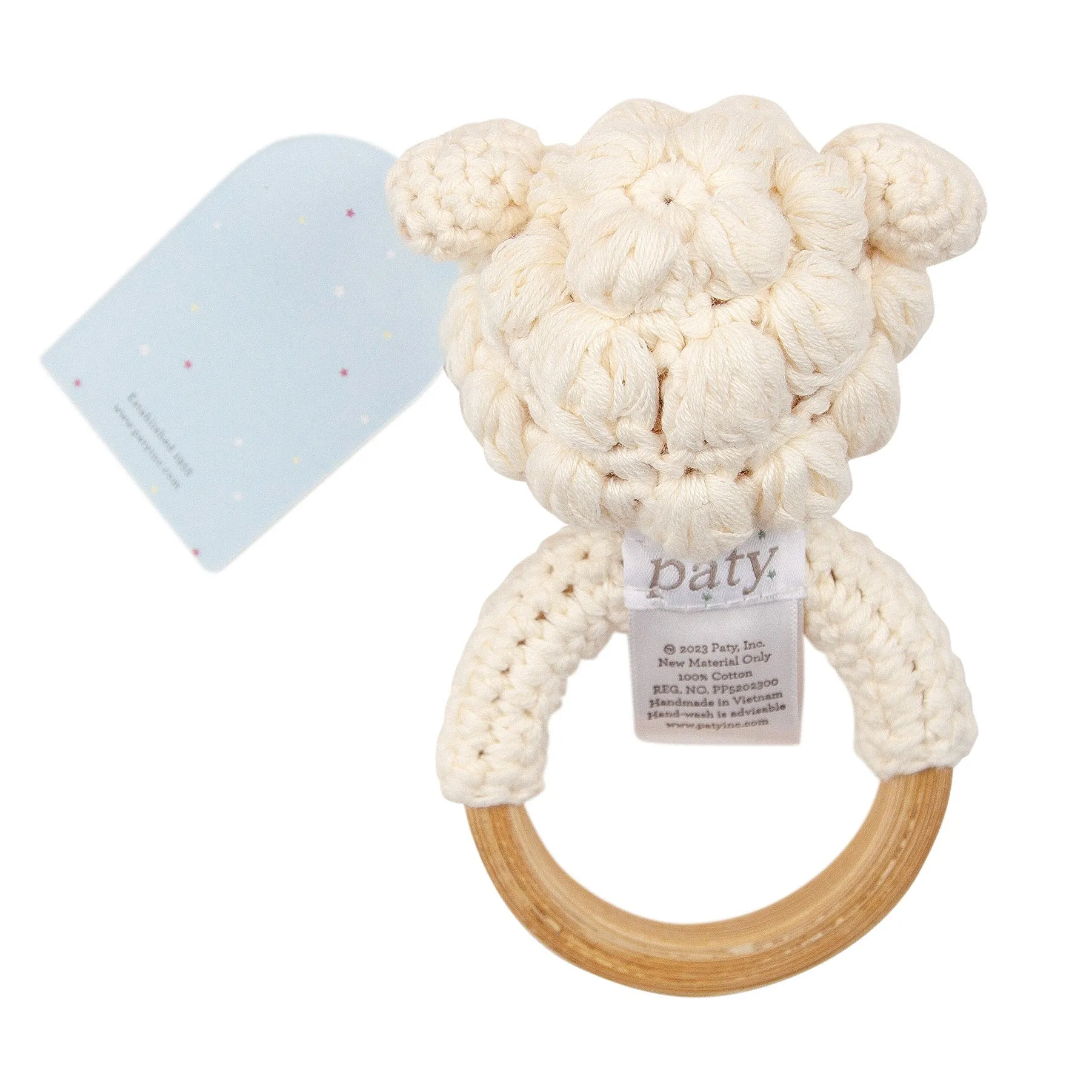 6" Paty Pal Rattle, Crocheted