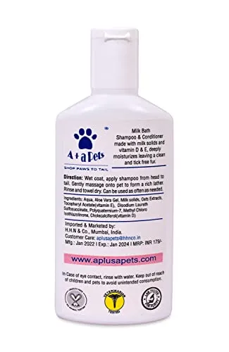 A A Milk Pets Milk Bath Pet Shampoo & Conditioner/100ml