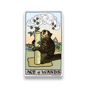 Ace of Wands Tarot Cat Meme Stickers (Major Arcana)