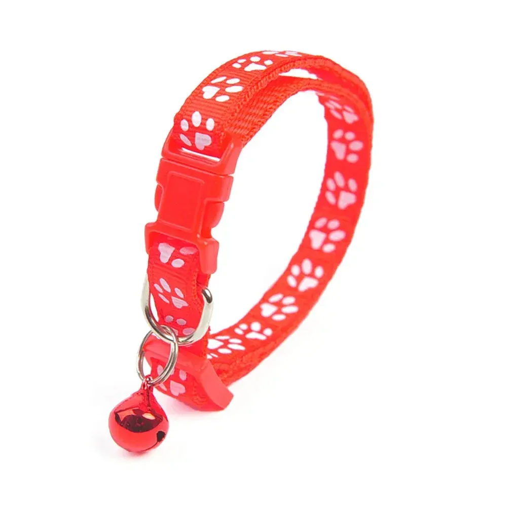 Adjustable Reflective Pet Collar with Bell for Puppies and Kittens