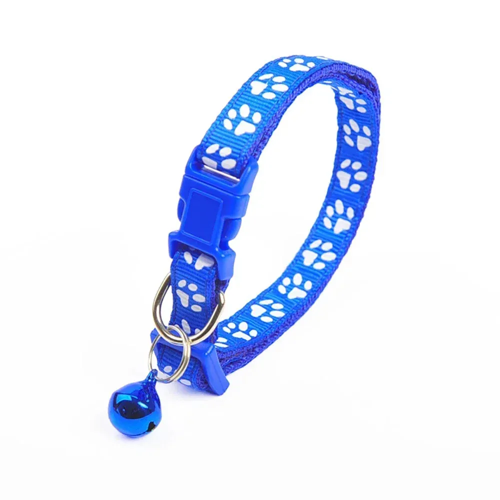 Adjustable Reflective Pet Collar with Bell for Puppies and Kittens