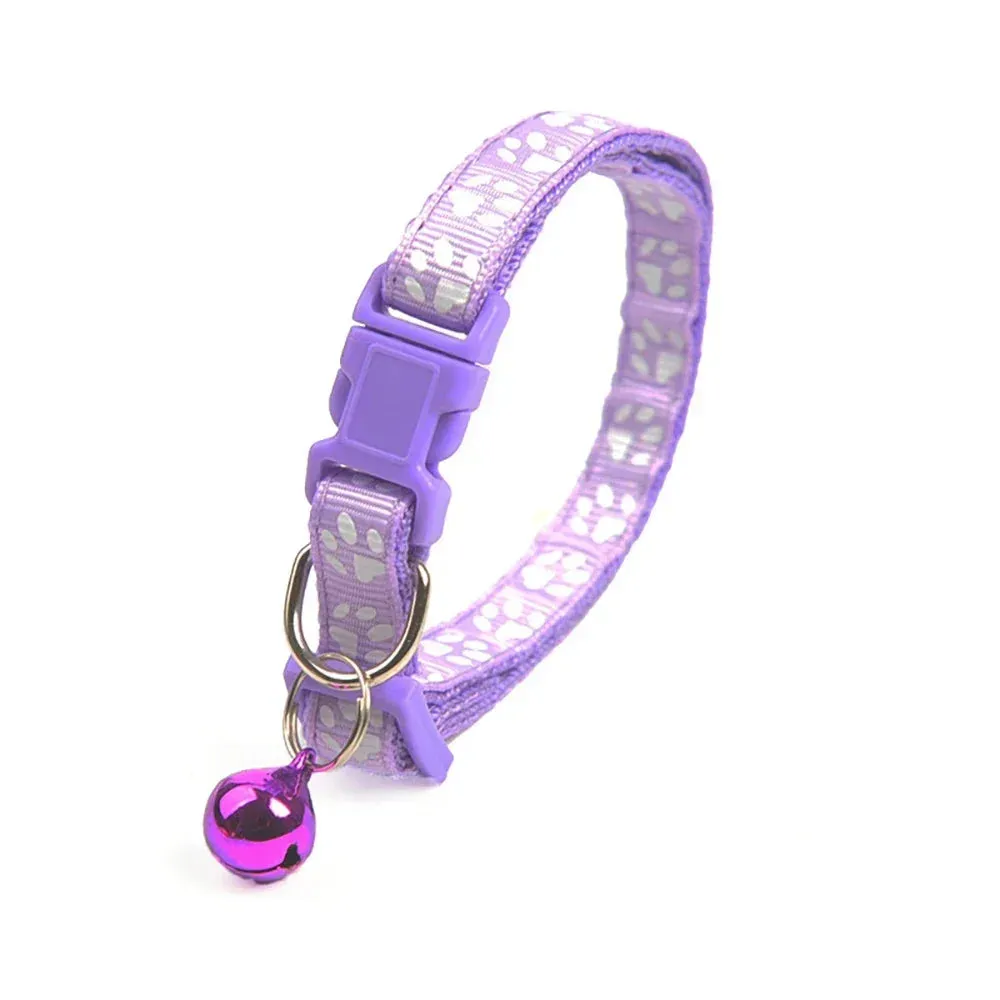 Adjustable Reflective Pet Collar with Bell for Puppies and Kittens