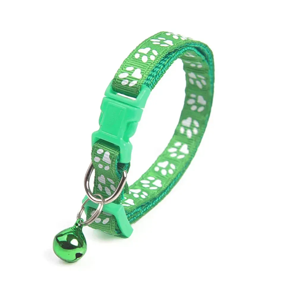 Adjustable Reflective Pet Collar with Bell for Puppies and Kittens
