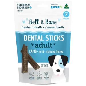 Bell and Bone Dental Sticks Lamb Mint and Manuka Honey for Medium Dogs 182g^^^