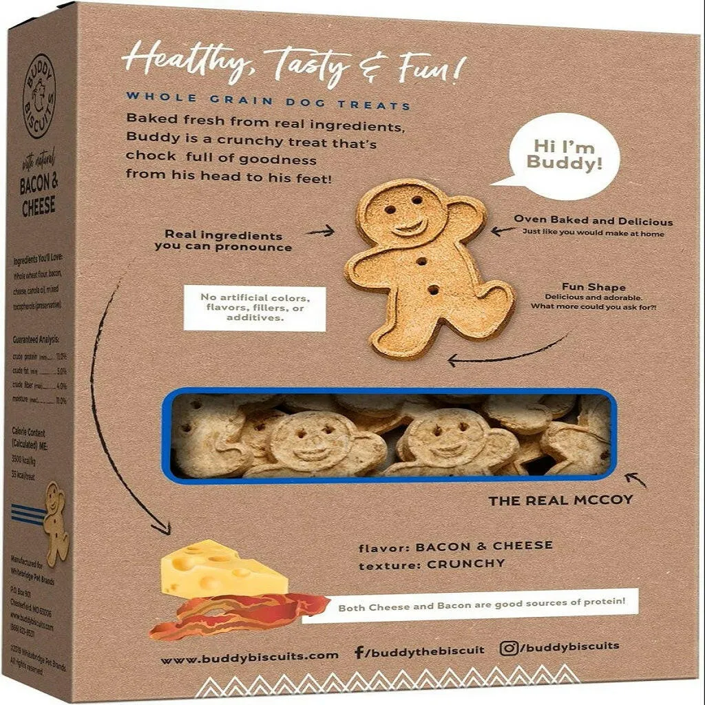 Buddy Biscuits Oven Baked Crunchy Bacon & Cheese Dog Treats