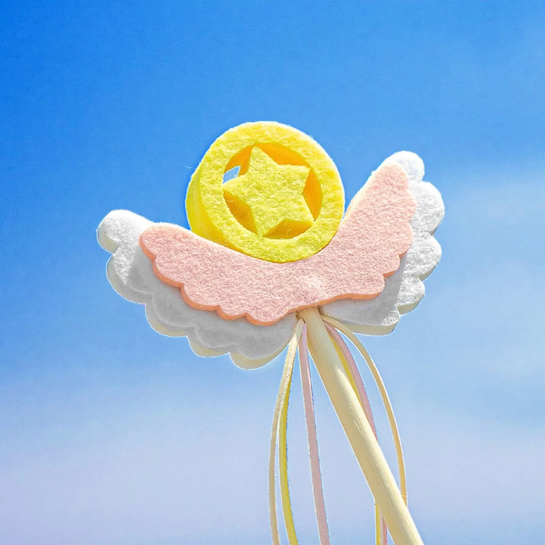 Cute Angle Teaser Wand Toy with Strings for Cats