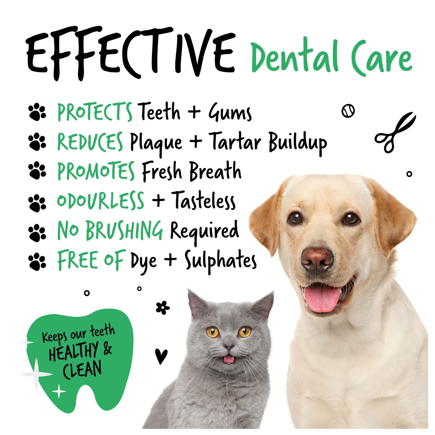 Dental Care Solution Water Additive for Dogs & Cats