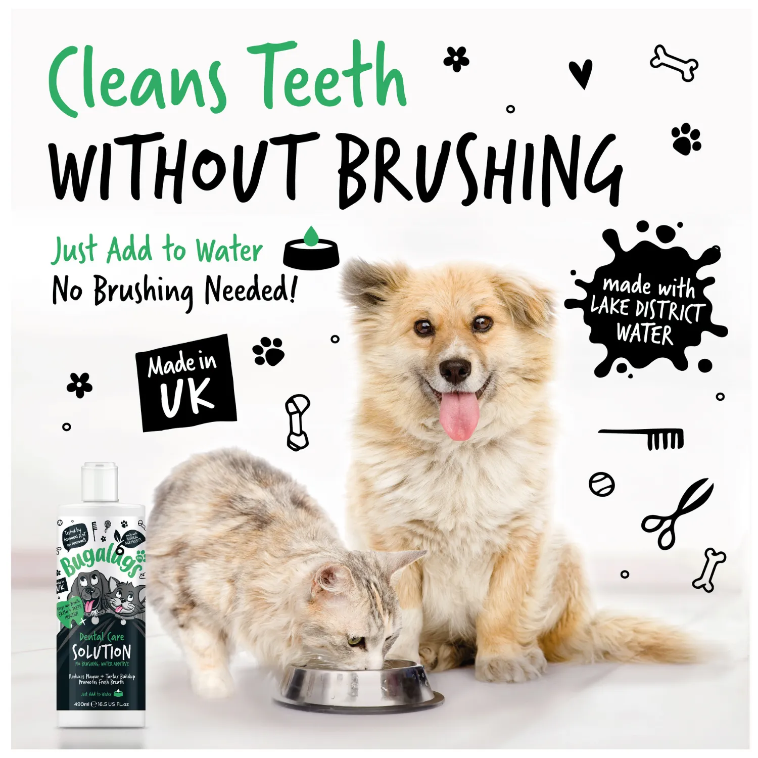 Dental Care Solution Water Additive for Dogs & Cats