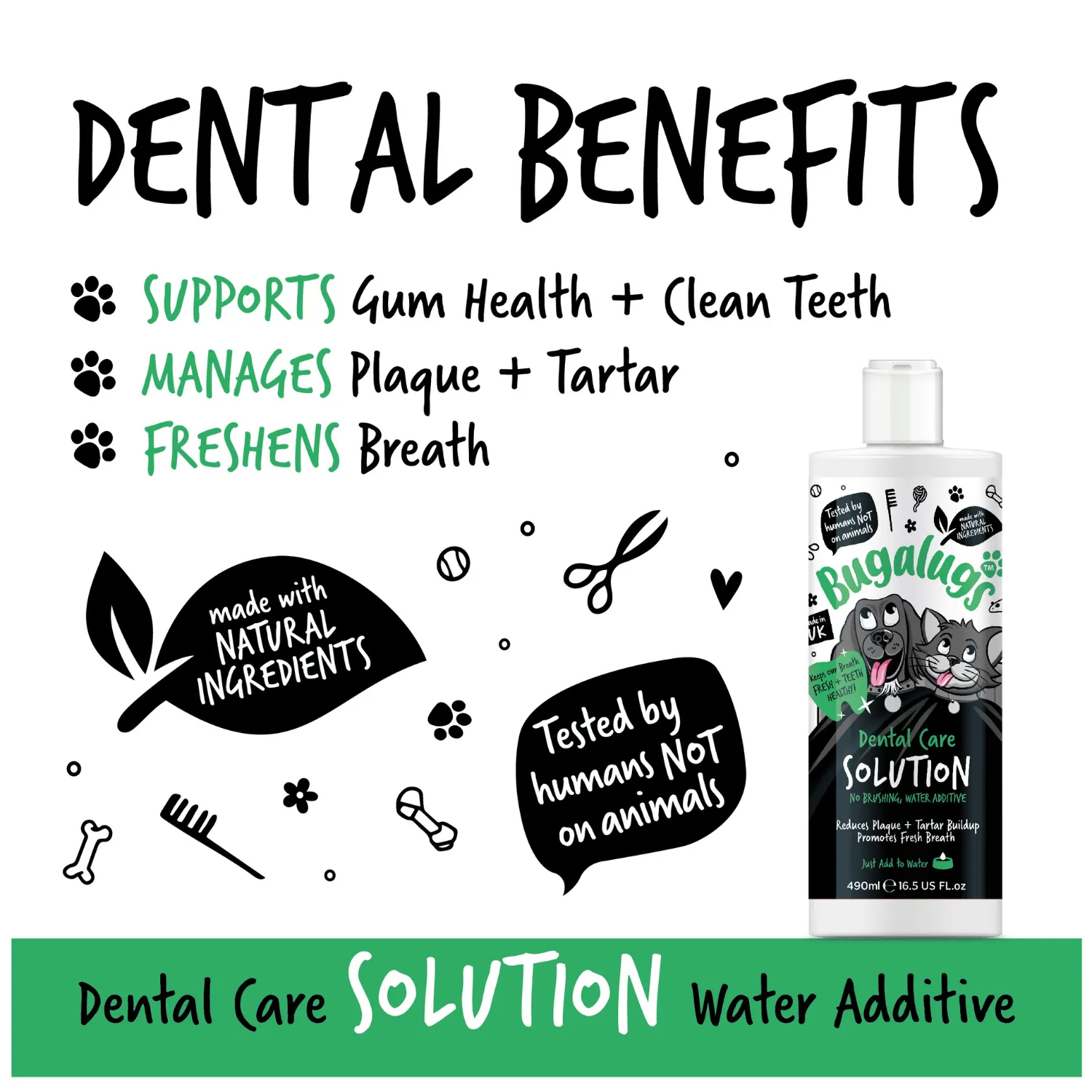 Dental Care Solution Water Additive for Dogs & Cats