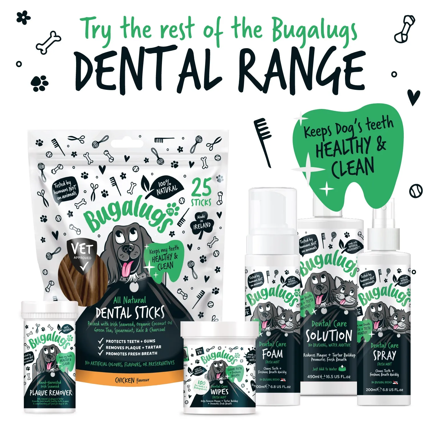Dental Care Wipes in Fresh Mint for Dogs & Cats