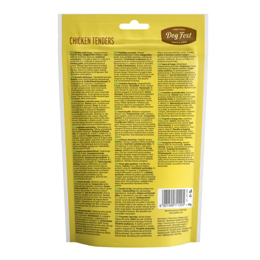 Dogfest Chicken Tenders Treats for Dogs (Limited Shelf Life)