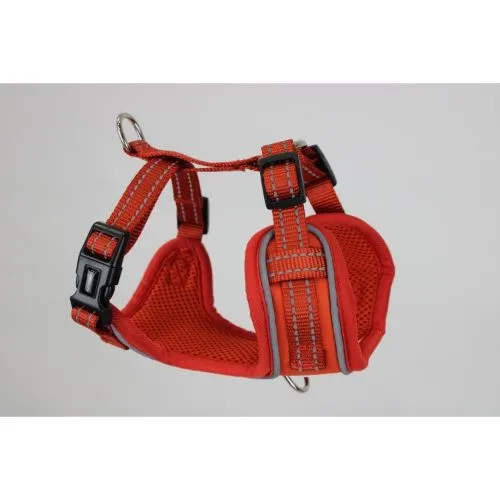 Doodlebone Adjustable Airmesh Dog Harness Pumpkin Size 3-5