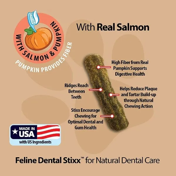 Emerald Pet Feline Dental Stixx Salmon & Pumpkin