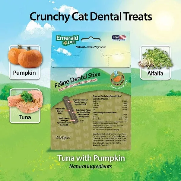 Emerald Pet Feline Dental Stixx Tuna & Pumpkin