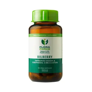Flora Force Bilberry 500mg 90 Capsules