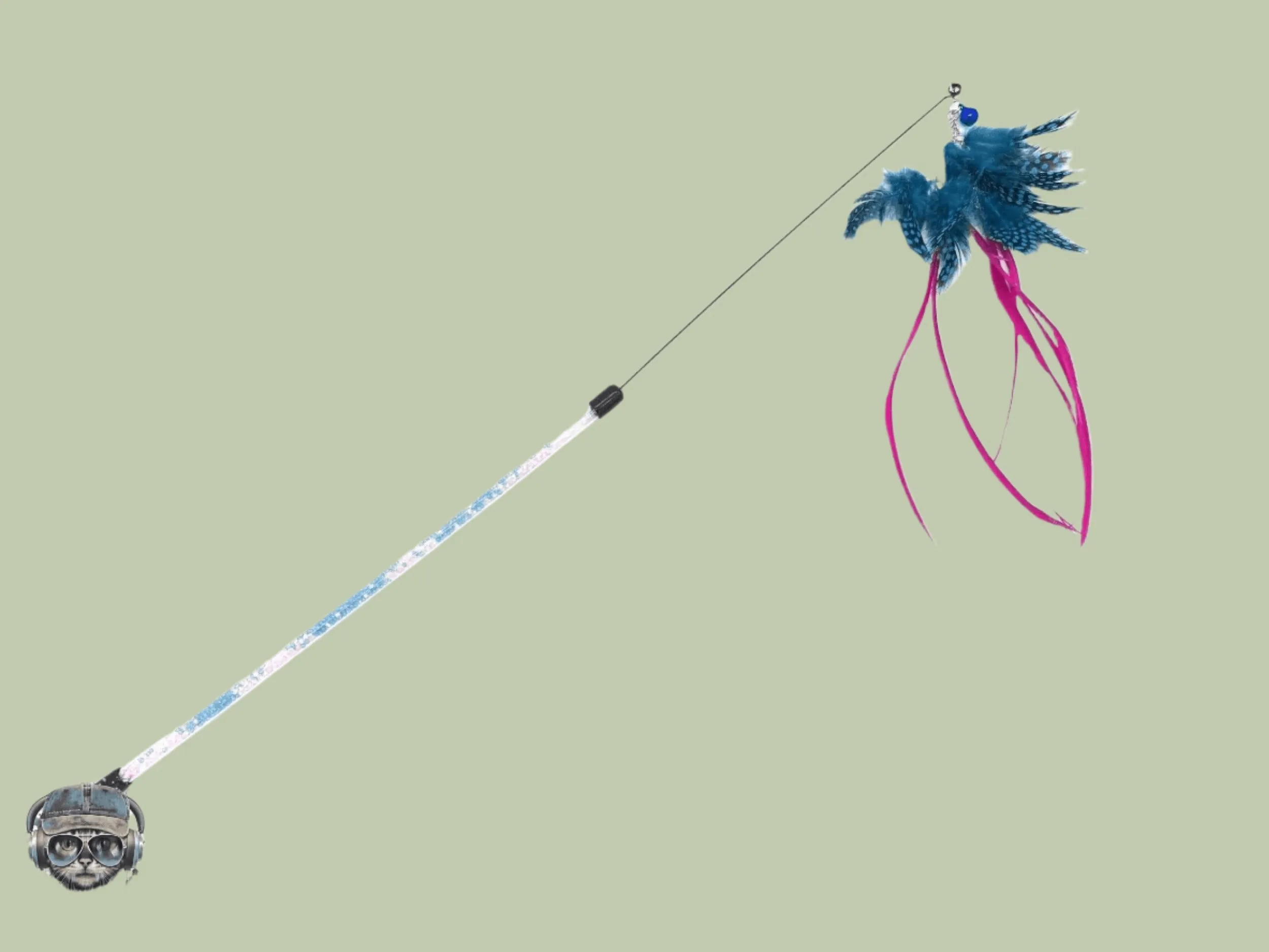 Furprize! 4 pc Feather Jellyfish Wand Cat Toy and exotica refill