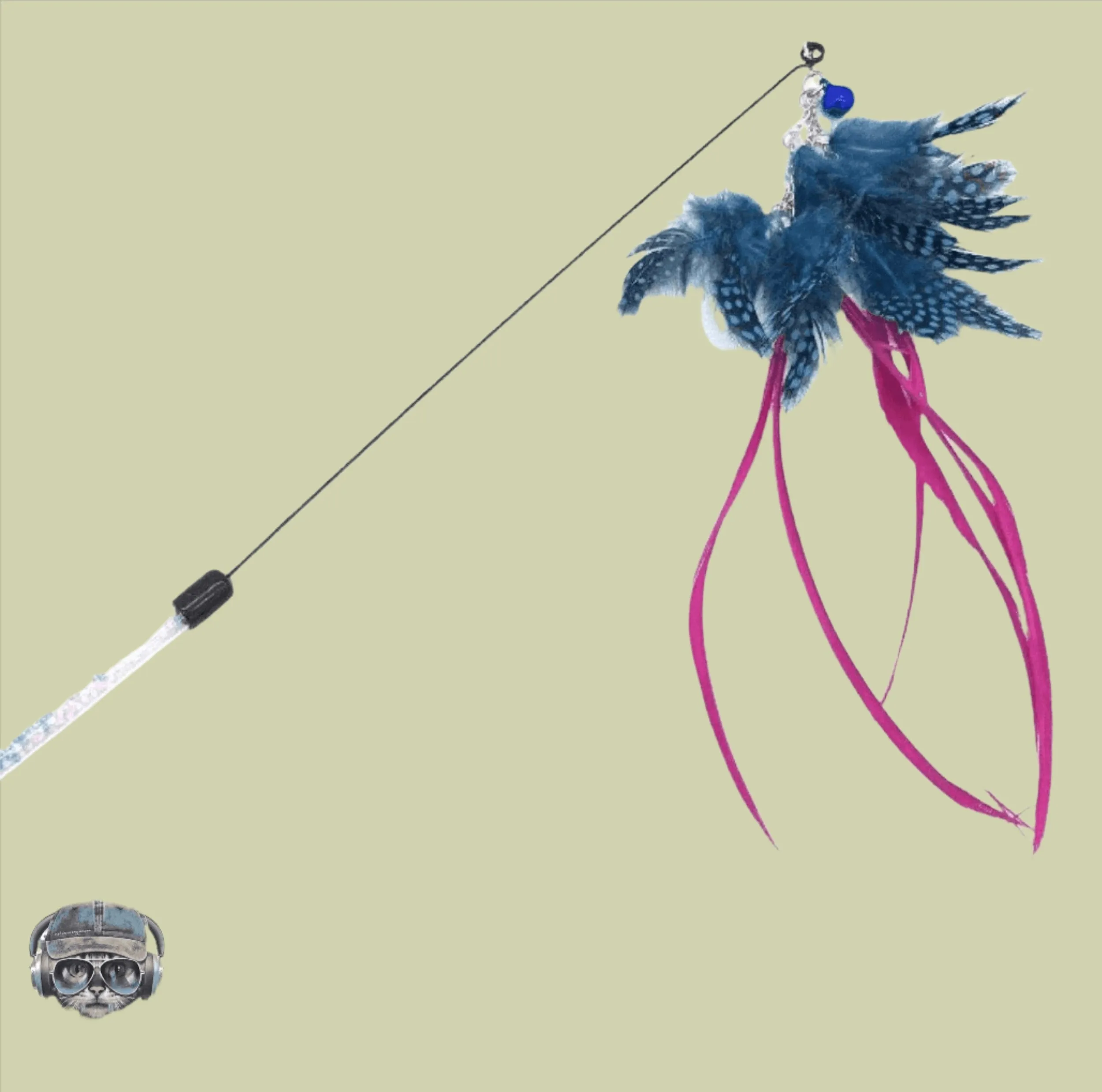 Furprize! 4 pc Feather Jellyfish Wand Cat Toy and exotica refill