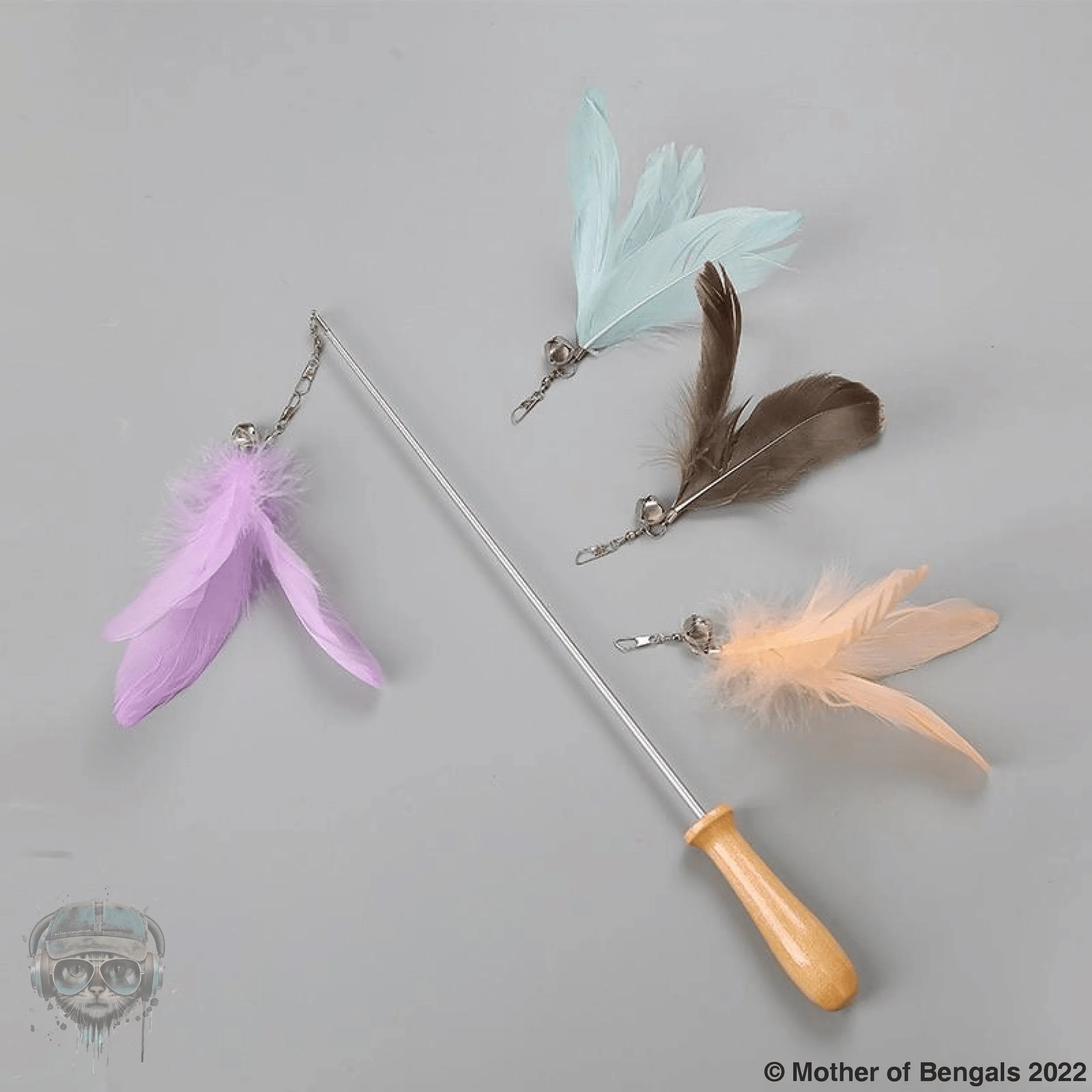 FurPrize! Karmas, Silver Series,  5 pc Teaser Wand 🎣 with feather refill set