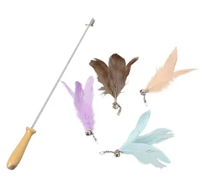 FurPrize! Karmas, Silver Series,  5 pc Teaser Wand 🎣 with feather refill set
