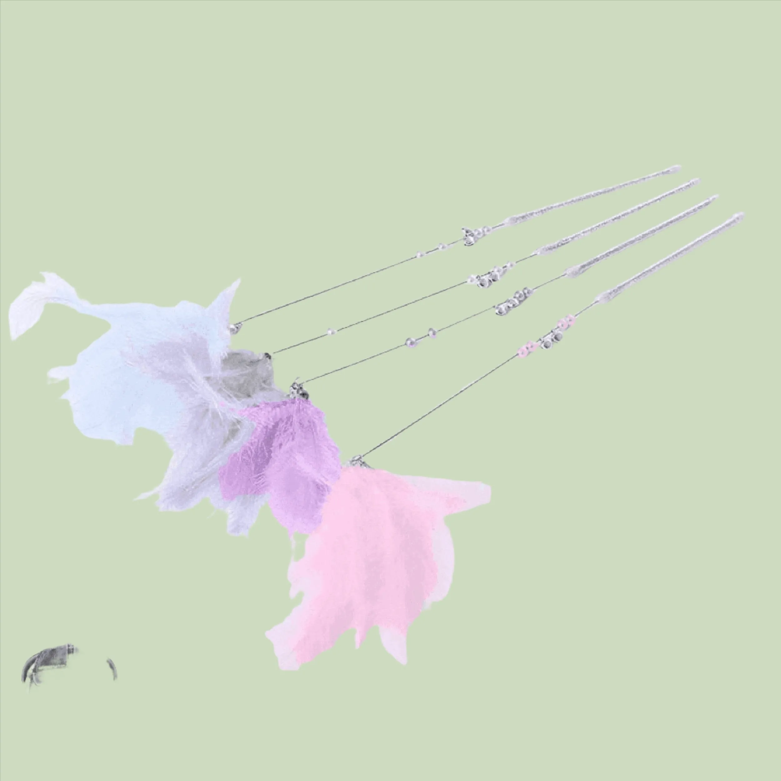 FurPrize!Feathery Princess Cat Toy Wand