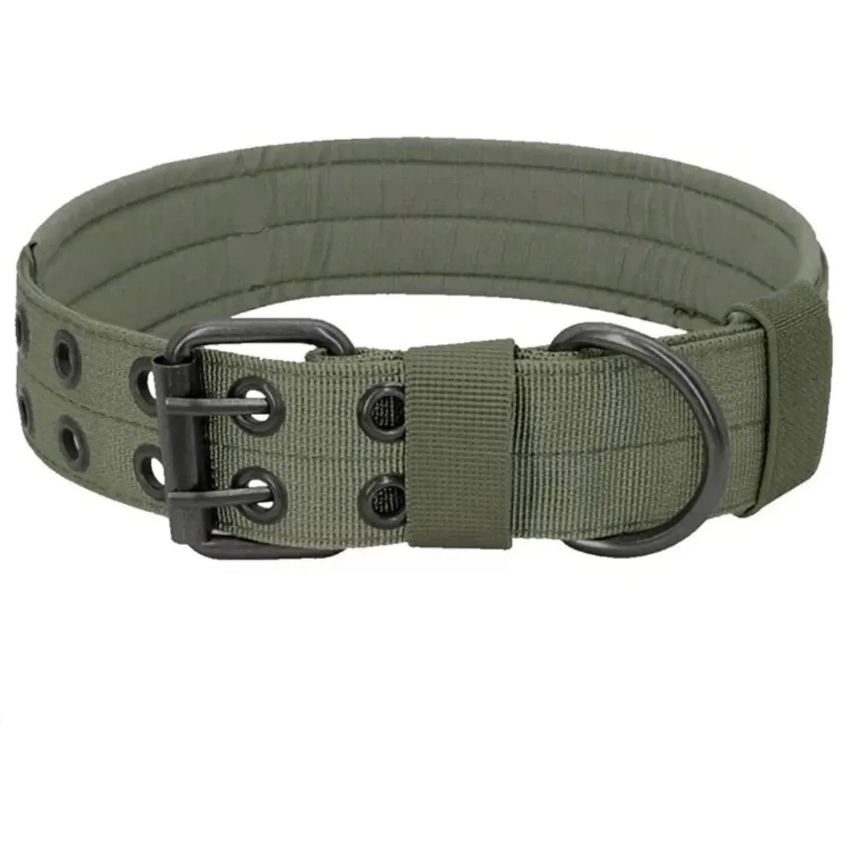Heavy Duty Tactical Dog Collar – Adjustable Reflective Military-Grade Nylon for Training and Protection