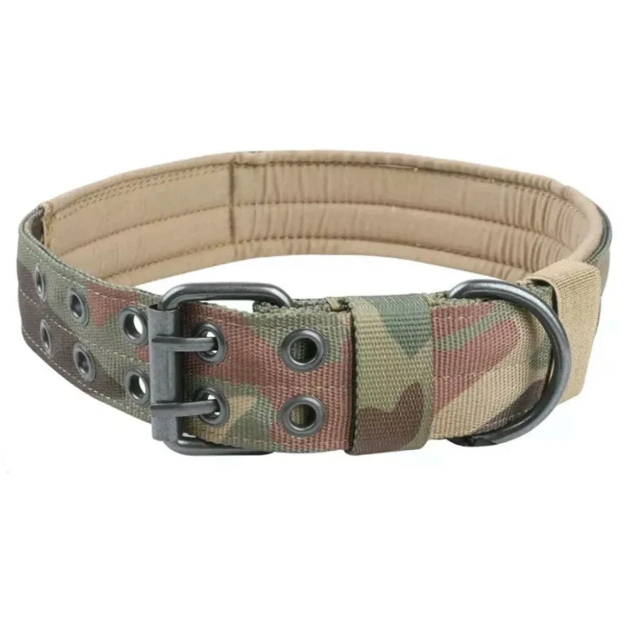 Heavy Duty Tactical Dog Collar – Adjustable Reflective Military-Grade Nylon for Training and Protection