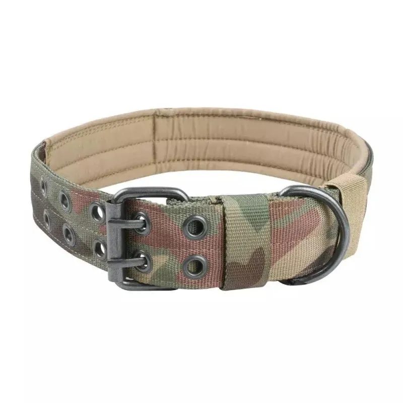 Heavy Duty Tactical Dog Collar – Adjustable Reflective Military-Grade Nylon for Training and Protection