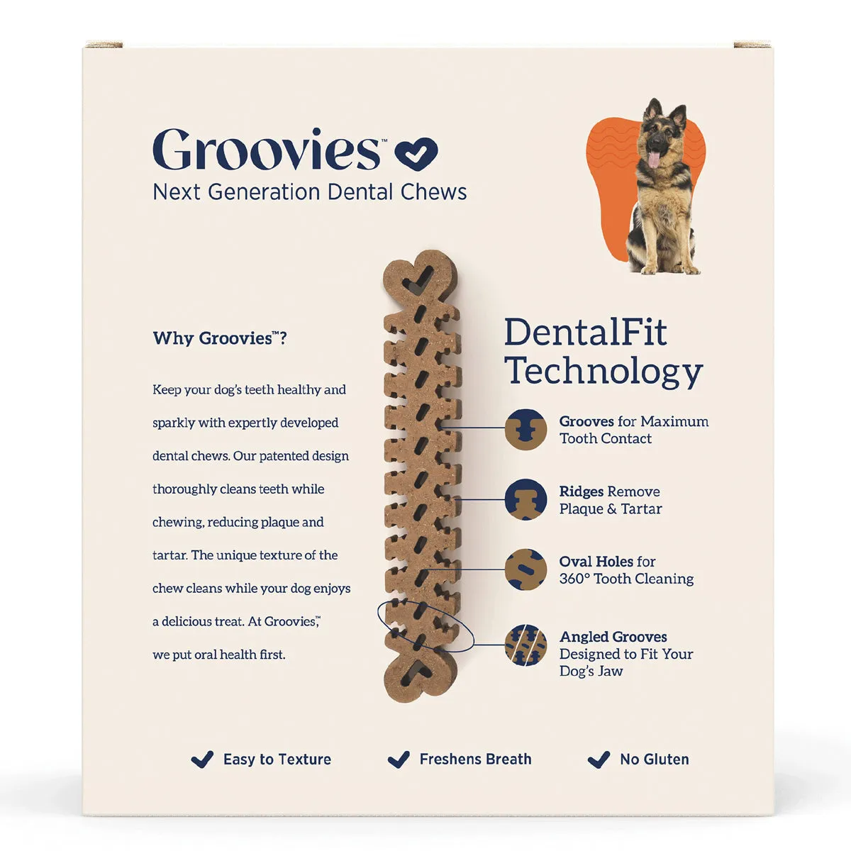 King Wholesale Groovies Dog Dental Chew X-Large Each - For Dogs 50-100  lb