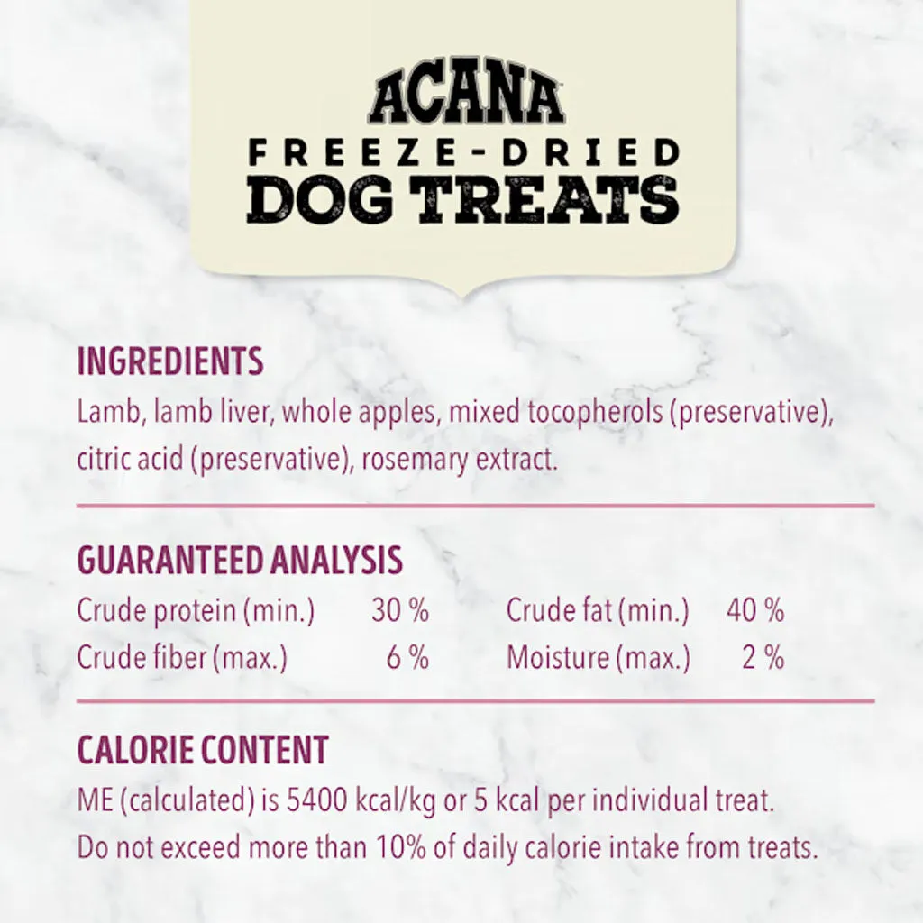 Lamb & Apple Freeze-dried Dog Treats 3.25oz