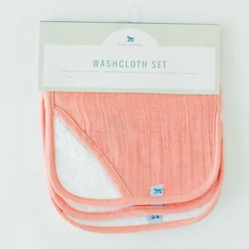 Little Unicorn Washcloth Set - Coral