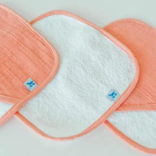 Little Unicorn Washcloth Set - Coral