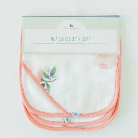 Little Unicorn Washcloth Set - Watercolor Rose