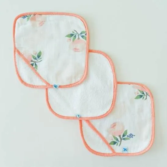 Little Unicorn Washcloth Set - Watercolor Rose