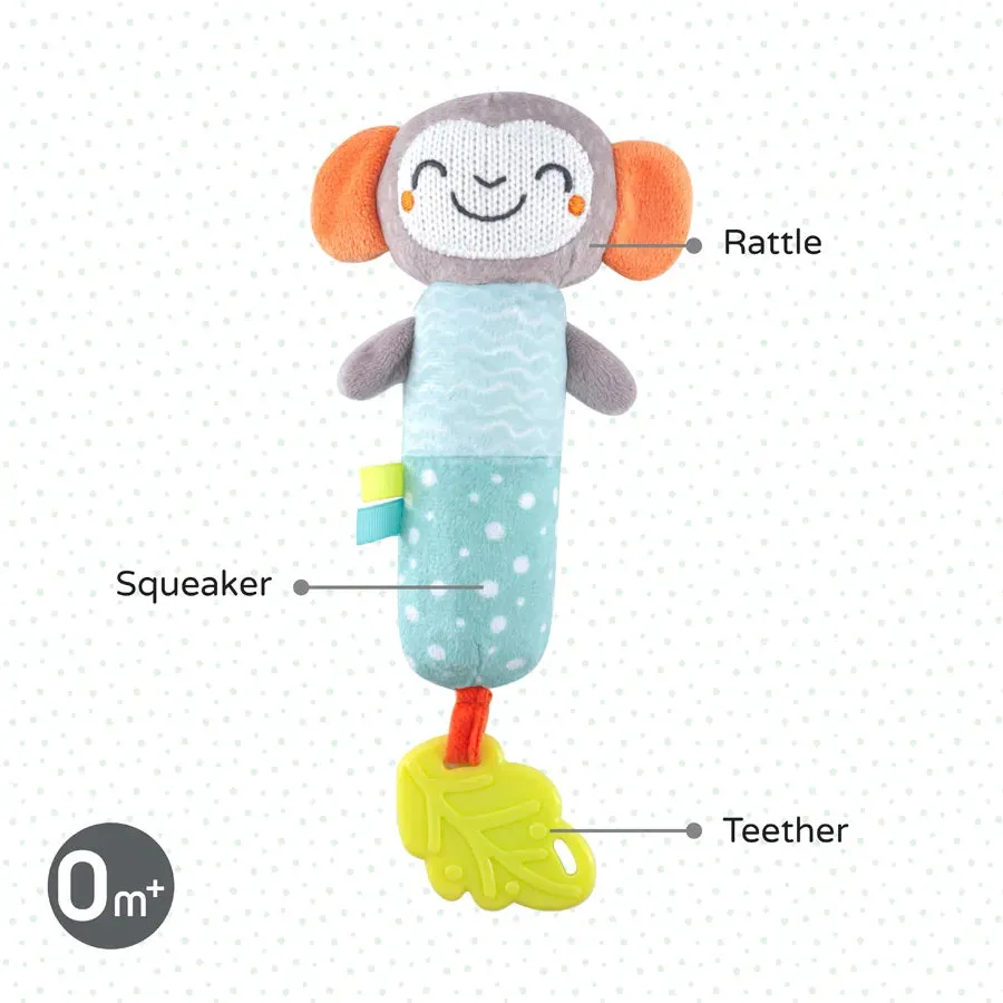 Moon Jungle Friends Soft Rattle Toy ( Monkey)