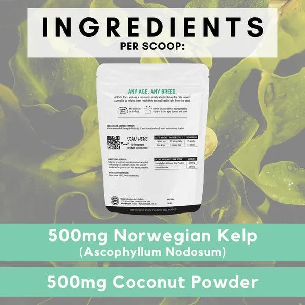 Natural Dental Kelp for Cats - 90 Scoops