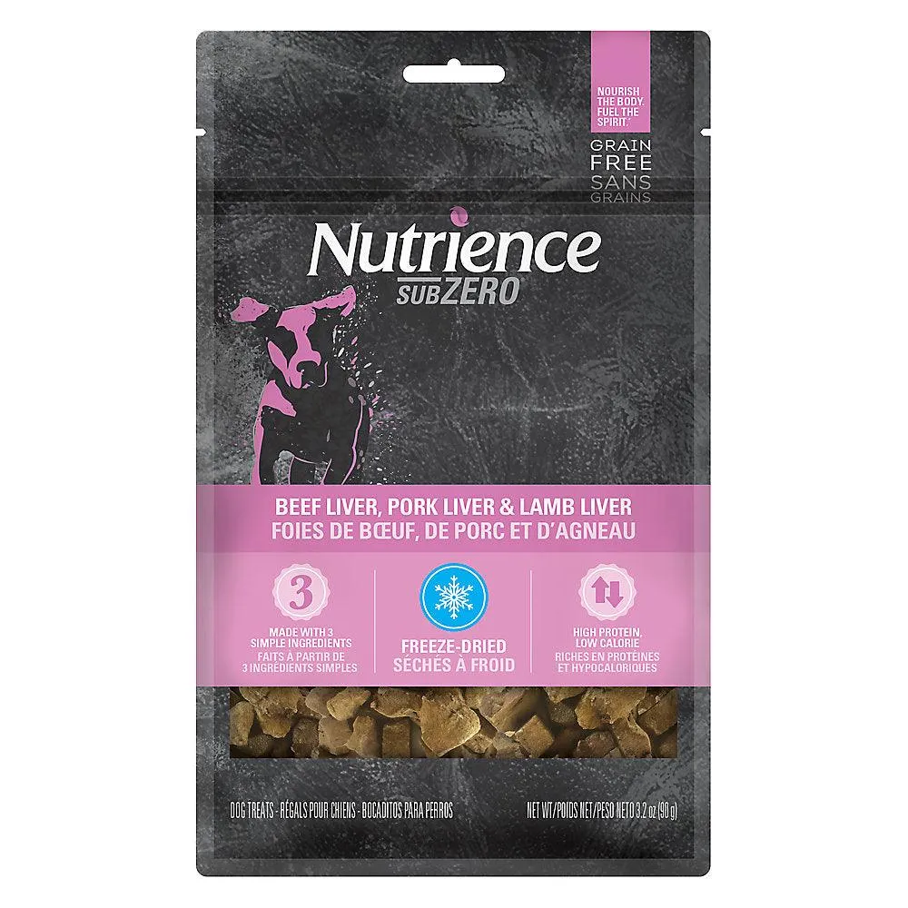 Nutrience Grain Free Subzero Beef Liver, Pork Liver, and Lamb Freeze Dried Treats
