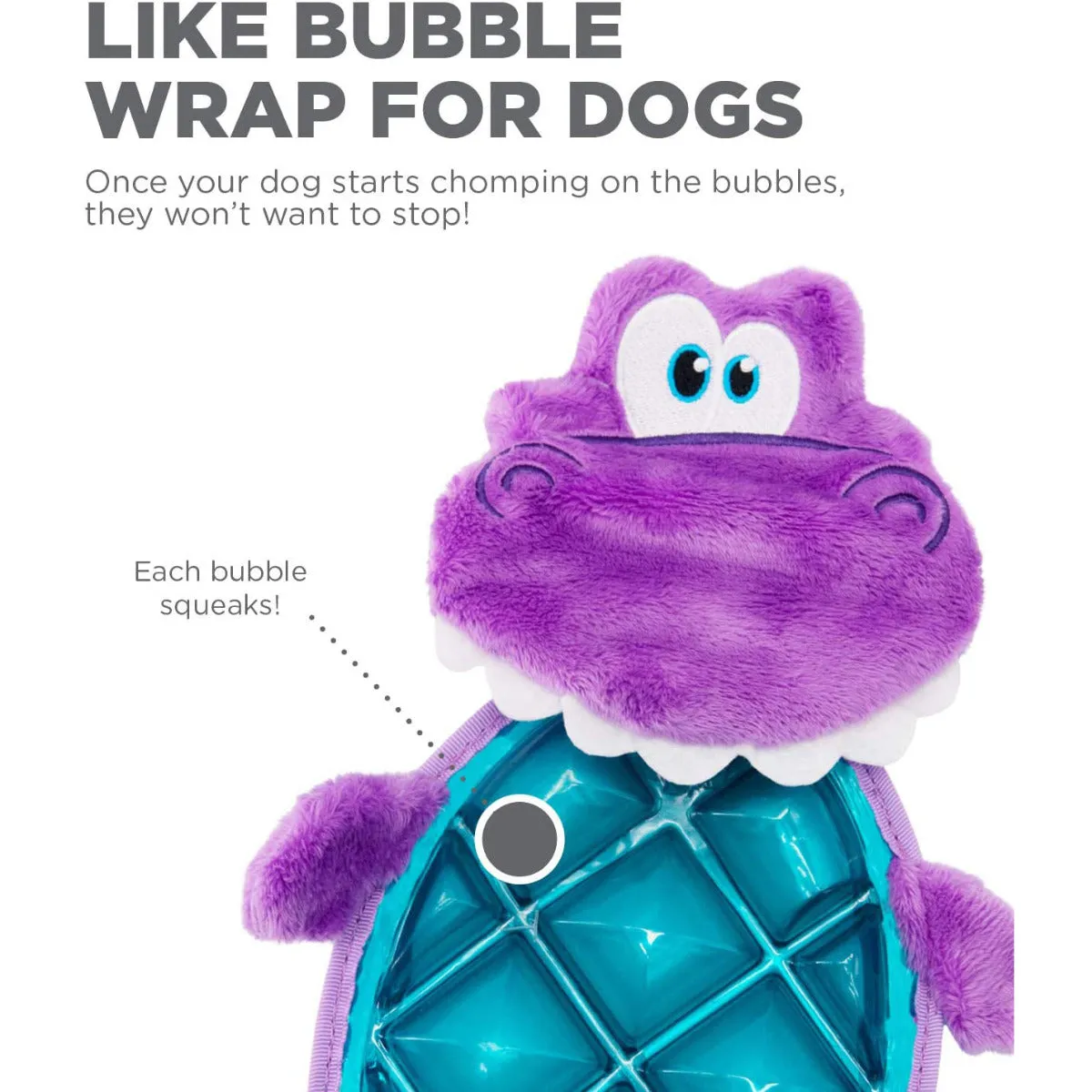 Outward Hound Bubble Palz Dino Purple Medium