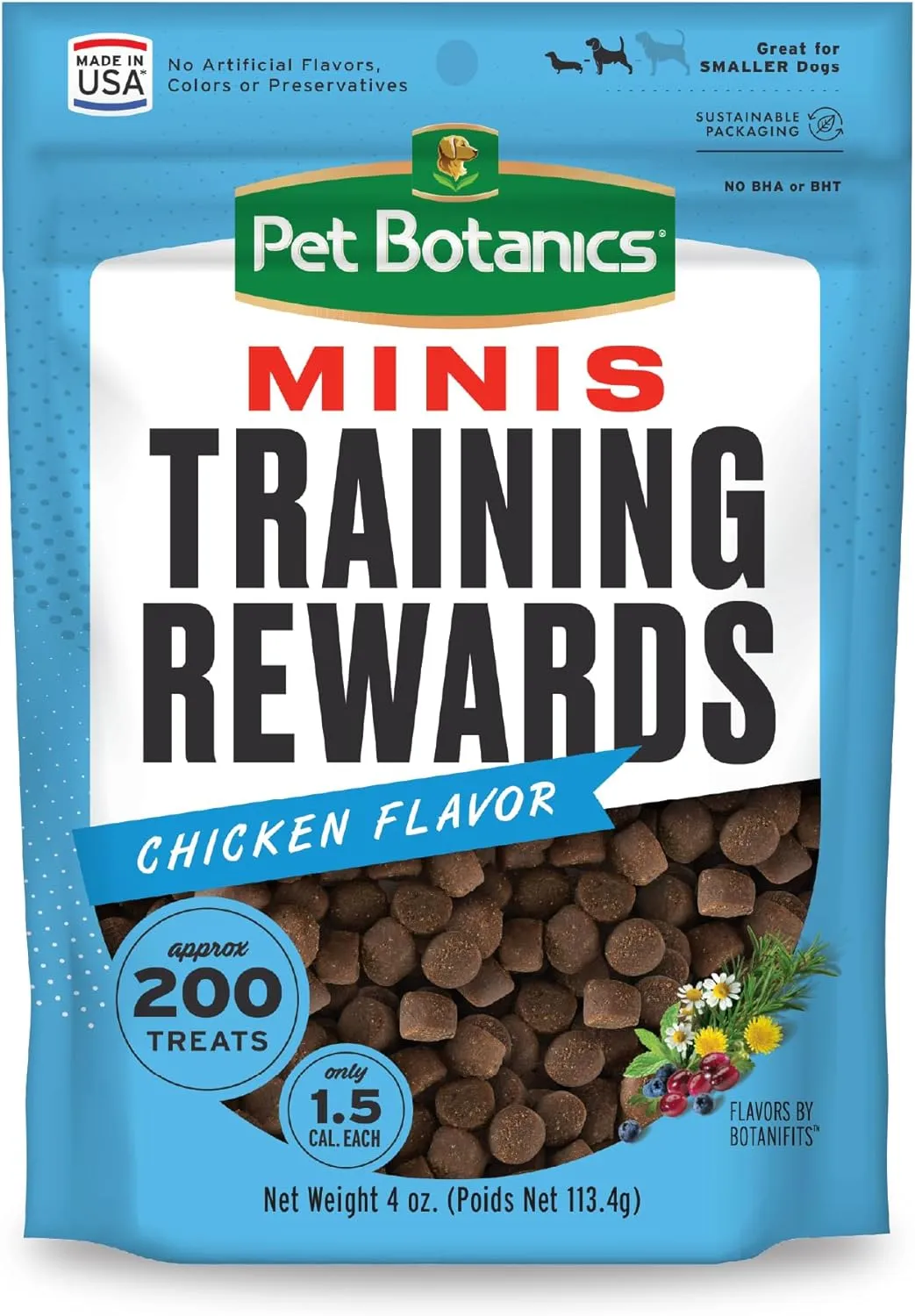 Pet Botanics Training Rewards Mini Soft & Chewy Chicken Flavor Dog Treats