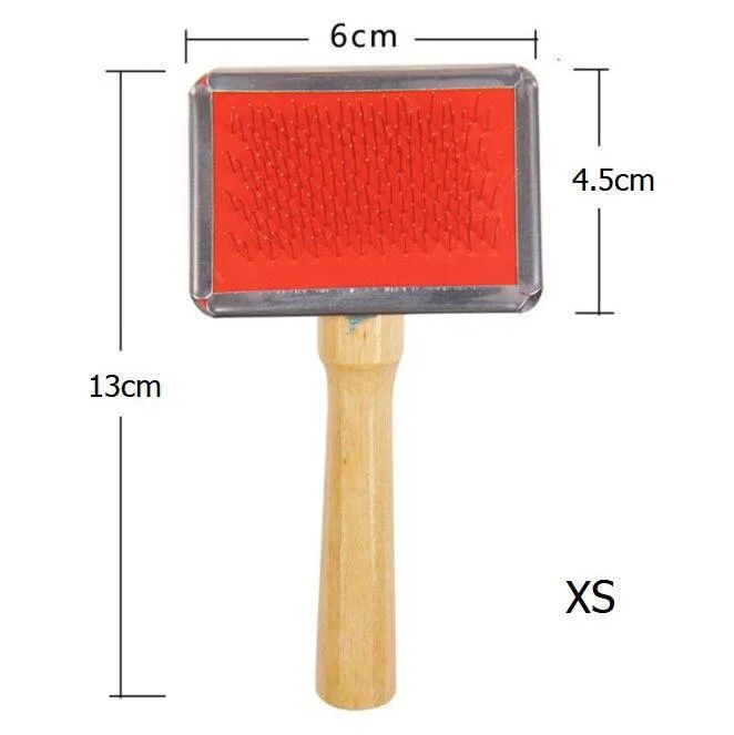 Pet's Needle Comb With Wooden Handle