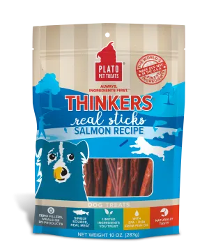 Plato Thinkers Real Sticks Salmon Dog Treats
