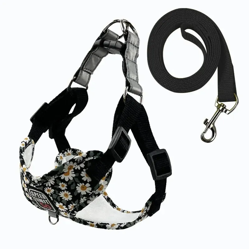 Reflective No-Pull Dog Harness and Leash Set for Small to Medium Breeds