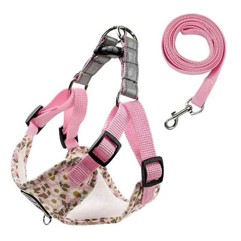 Reflective No-Pull Dog Harness and Leash Set for Small to Medium Breeds