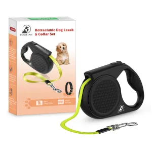 Retractable Dog Leash with Reflective Strip - 5m, for Dogs up to 20kg
