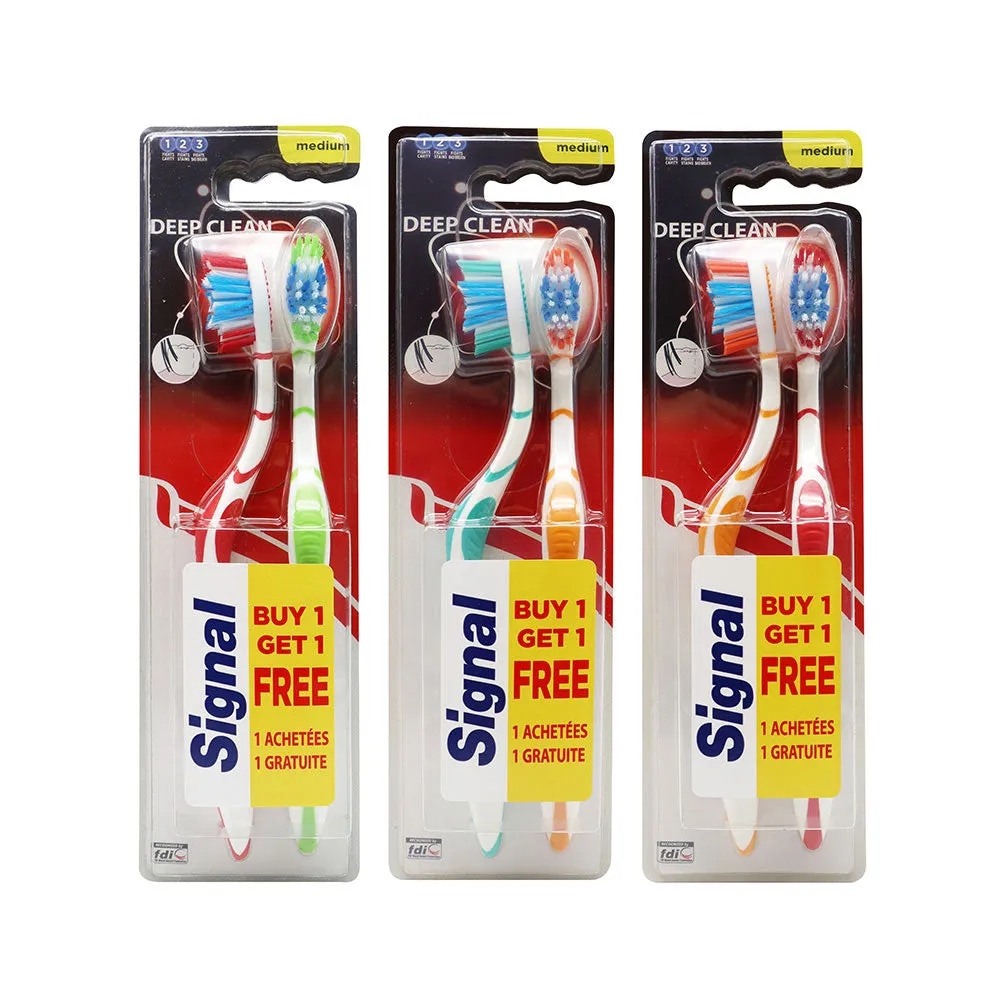 Signal Deep Clean Toothbrush Medium 2 Pack
